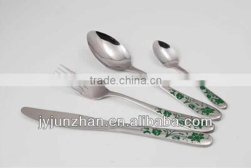 New flatware metal blue color of stainless steel made by Junzhan factory directly and sell in factory price
