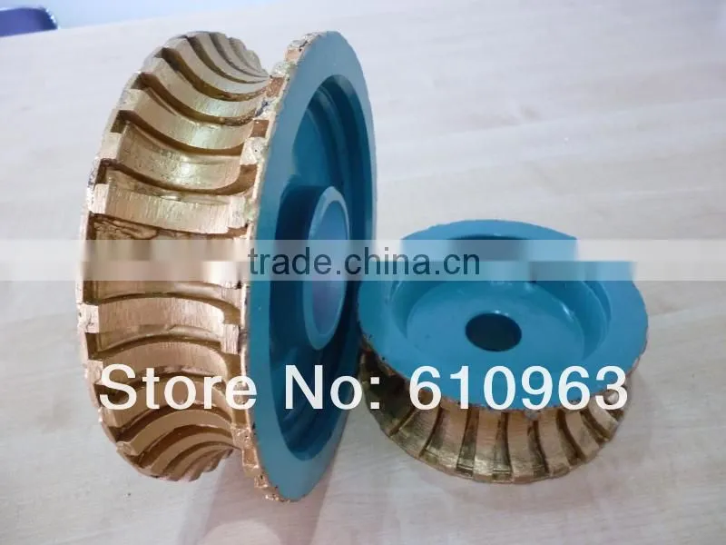Full bullnose sintered diamond profile wheel for long-working