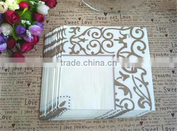 high quality logo printed colorful feature paper napkins for dinner