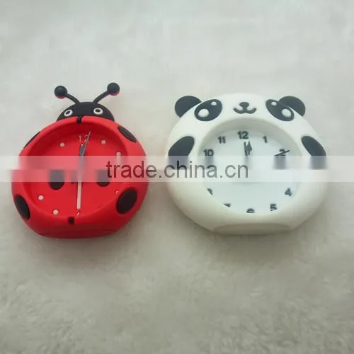 personalizable Silicon cute mini table alarm clocks gift with gift box
