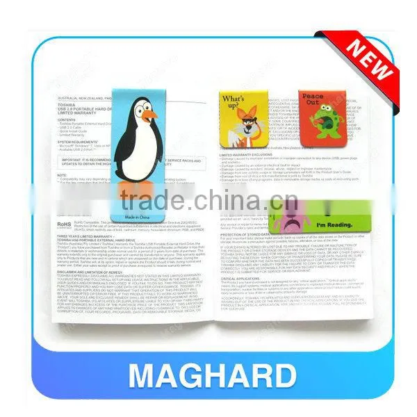 2015 hot sell Promotional gift items custom foldable Magnetic Pagemarkers/bookmark