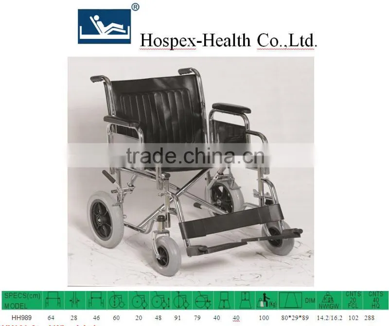 most hot quality wheelchair black leather seat electric wheelchair