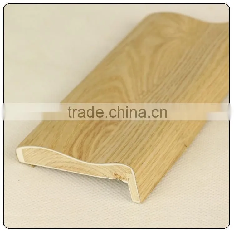 Primed Solid wood door L shaped Casings wrapped wood veneer