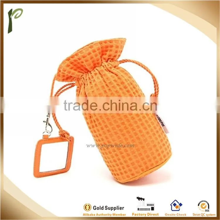 Popwide Promotional Waffle Cotton Drawstring Cosmetic Travel Bag
