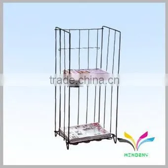 High quality customized metal free standing library newspaper racks