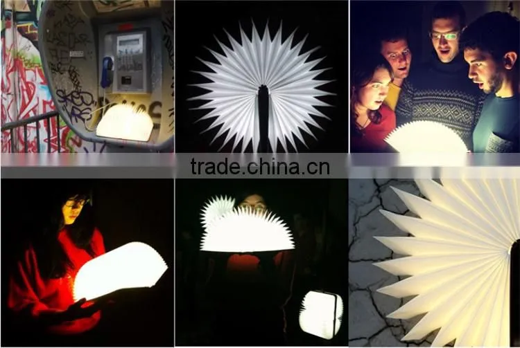 Book shape flexible creative USB led lamp