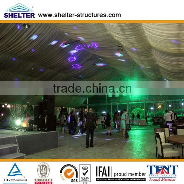 Decorated lining wedding party tent used different wedding festival hall for sale
