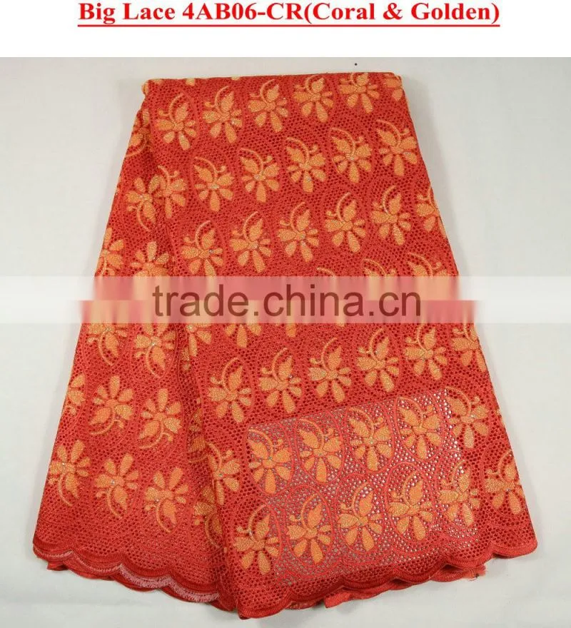 African embroided fabrics swiss voile lace high quality new arrival in switzerland