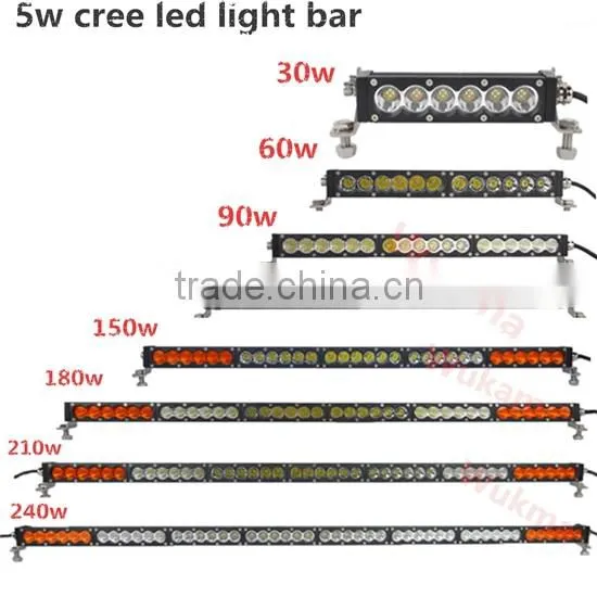 New Product Slim Design 7" 13" 20" 26" 32" 38" 43" 50" Amber And White Offroad 4x4 Wholesale LED Light Bar