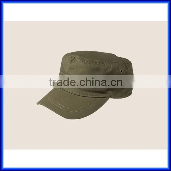Brown washed cotton custom logo military cap/army cap hat