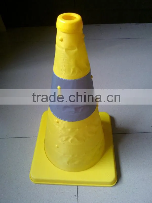 40CM black PP traffic cone/16" folding retractable safety cones