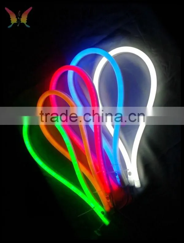 2014 high quality led flexible rainbow led neon light with colo jacket