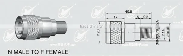 N male to F female adapter connector 75ohm