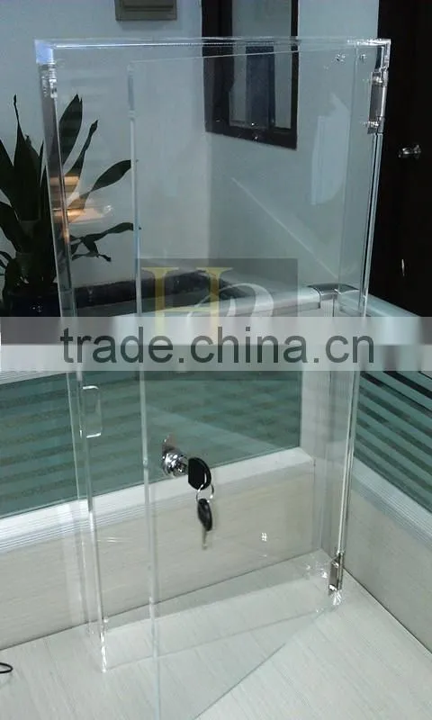 Acrylic Material acrylic guitar display case, acrylic display box with lock