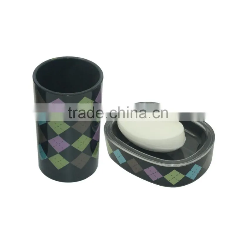eco-friendly Plastic double wall tumbler for bathroom set