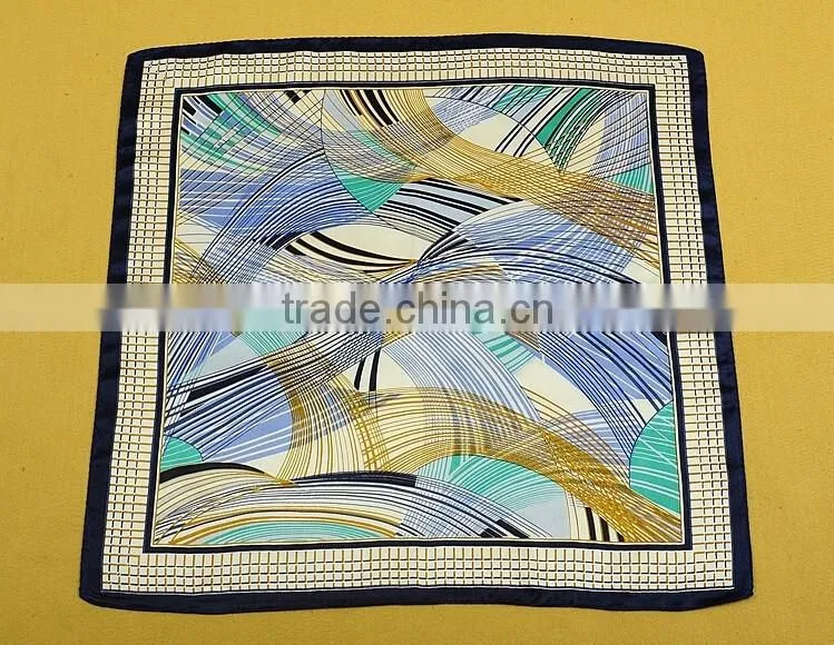 Luxury 100% silk square scarves for men
