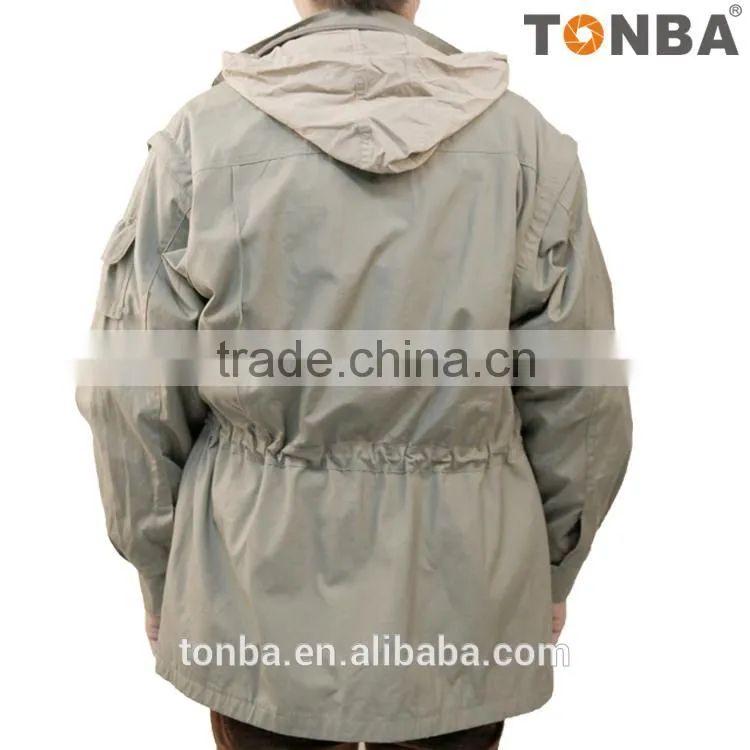 New Design Cotton Photography Camera Vest for Hiking and Trekking Hooded Vest Jacket -Black ,Light Grey