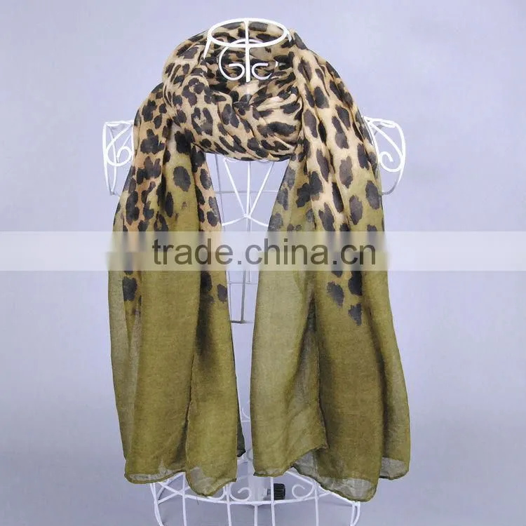 Leopard Pattern Viscose women shawl scarf Voile Scarves 180*90 Pashmina Shawls Muslim Hijab