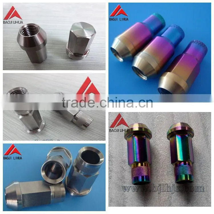 high quality anodizing titanium nut for car