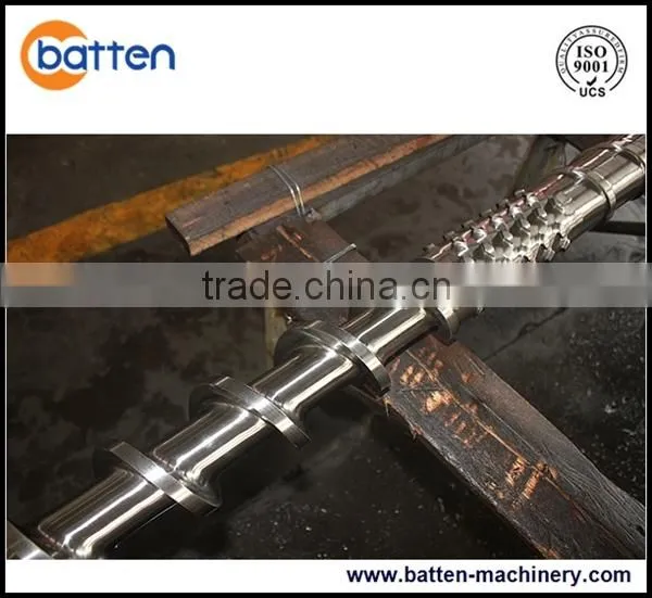 100/28 Bimetallic plastic extrusion machine single pelleting screw barrel for PP,PE