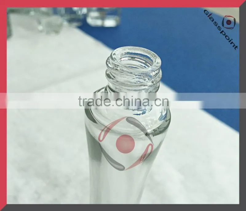 Tall Round Cylindrical Shape Perfumel Glass Bottle
