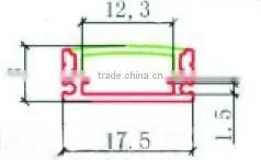 aluminium slot 8mm height YD-005 Clear or frosted or milky PC Cover high quality 3 years warranty