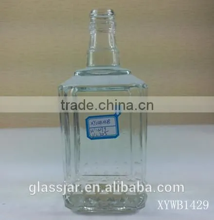 Nobal square glass vodka bottle