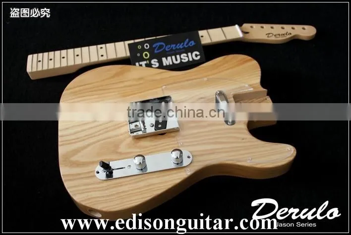 MX777 Diy High Quality Solid American Ash Wood Unfinished Electric Guitar Kit