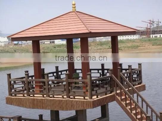 recycled backyard outside hollow composite wood decking wpc decking retractable pergola