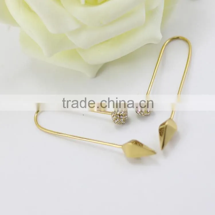 Kingman hanging fashion plain gold earring