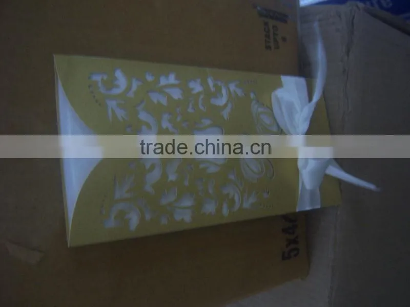Laser Cut Handmade Paper Wedding Invitation Cards