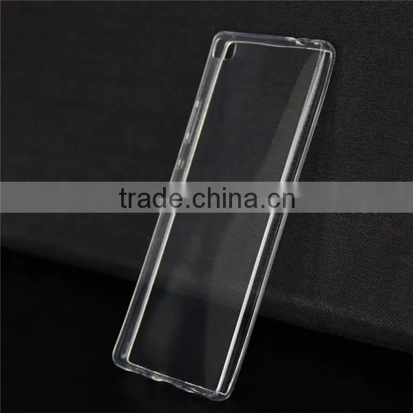 For Huawei P8 Max Ultra Thin TPU Case , Soft Clear Tranparent Crystal Gel Silicone Back Cover Case For Huawei P8 Case