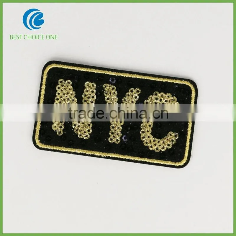 2016 Newest Fashion Garment Embroidery Sequin Emblem For Clothing