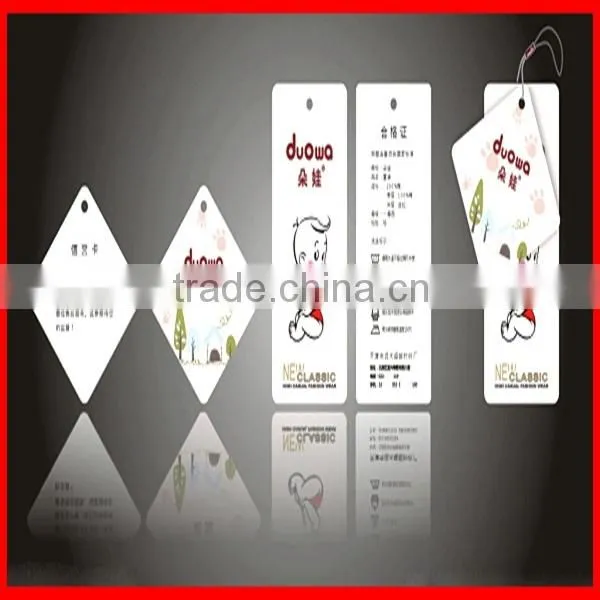 Newly Designed And Fashionable Paper Hangtags For Garment Wholesale