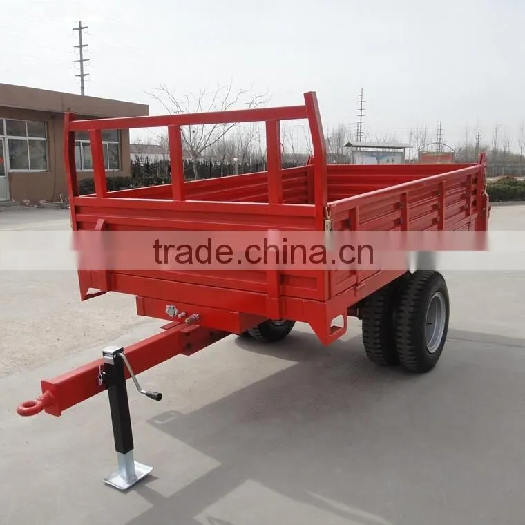 Highquality 7CX-5TD 5 Ton Hydraulic tipping Four wheel Farm Trailier with CE certificate for sale