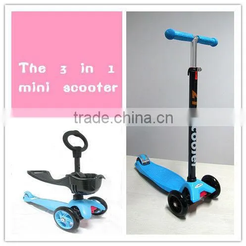 mini micro scooter with seat-o-bar handle