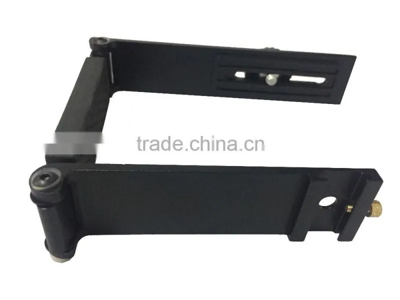 Adjustable High Quality Aluminum Flash Bracket For Video Camera,180 Degree Metal Flash Light Stand Bracket