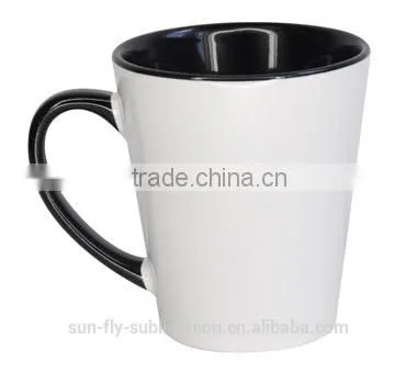 12oz Inner & Rim Color Mug/ Inner printed Mug/ Colorful mug for promotion/ Mug for coffee/ Mug for ADs