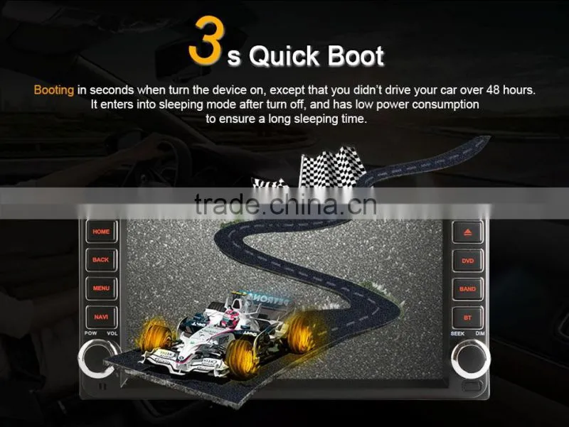 Ownice Quad core Android 4.4 double 2 din touch panel Car radio GPS with FM AM radio
