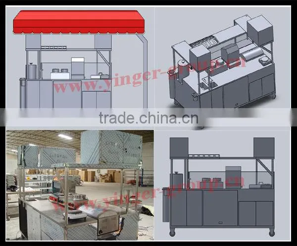 factory price stainless steel mobile espresso coffee cart