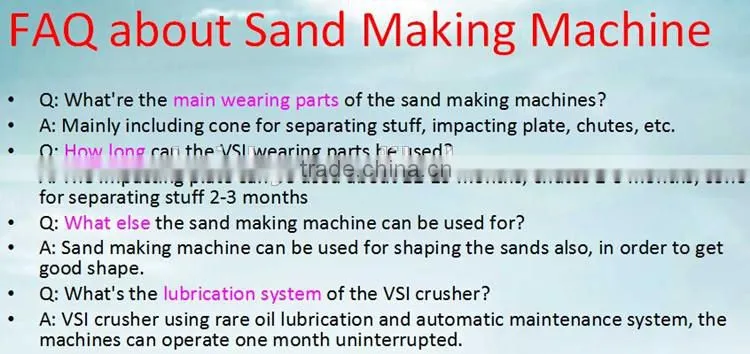 VSI Sand Making Machine Directly from Professional Manufacturer Baichy