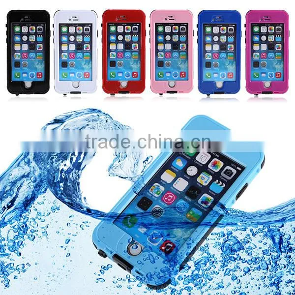 Red for iPhone 6 Waterproof Case Cover Fingerprint Touch ID 9 Colors for Your Choose