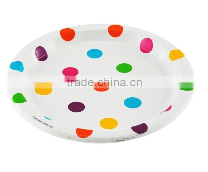 christmas dinner disposable dot paper tableware
