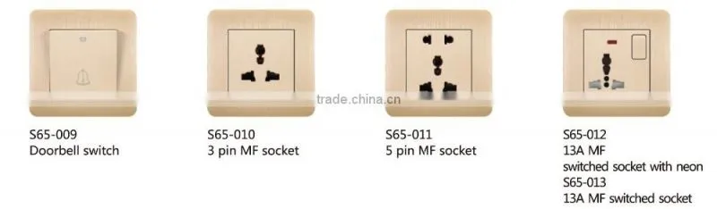Residential / General-Purpose Application and Standard Grounding Grounding switched power socket