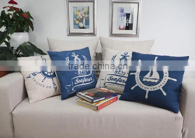 Custom printed photo cushion cover decorative nautical pillow case