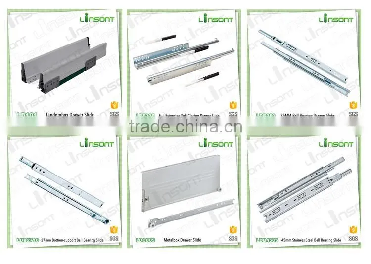 China supplier painting metal box conceal roller slides cabinet fittings drawer slides