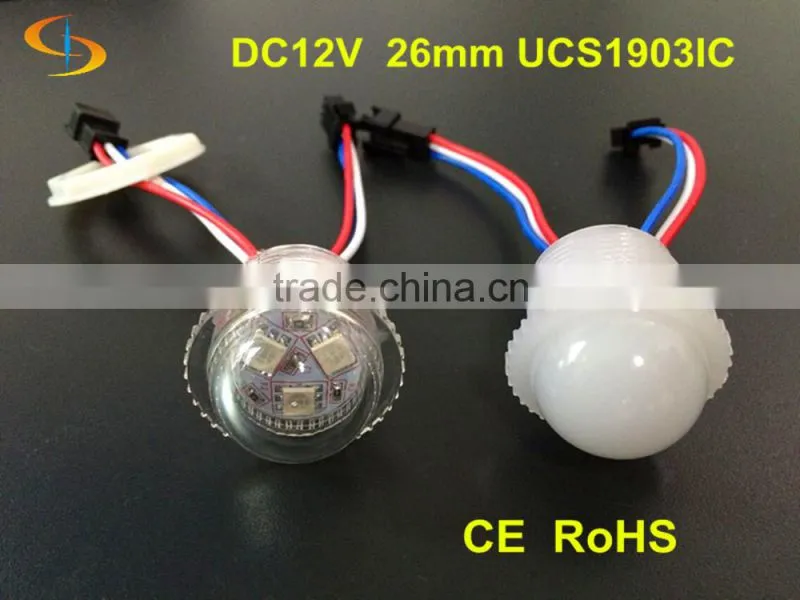 26mm Led pixel light with 3 leds RGB for amusement rides dmx led pixel light 12v