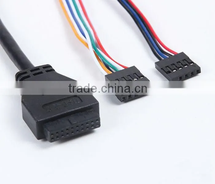 USB 3.0 Panel mounted cable adding two USB ports and audio port for PC