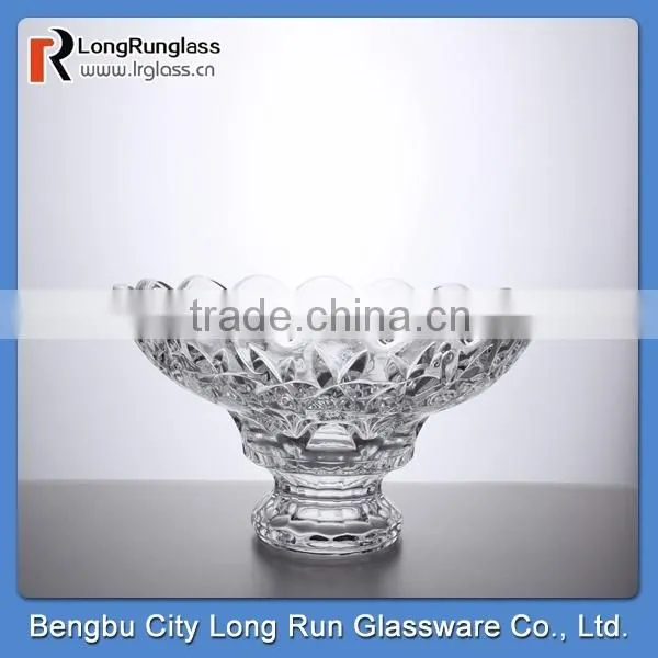 LongRun 1829ml beautiful design home use fancy candy glass holder fruits glass containers