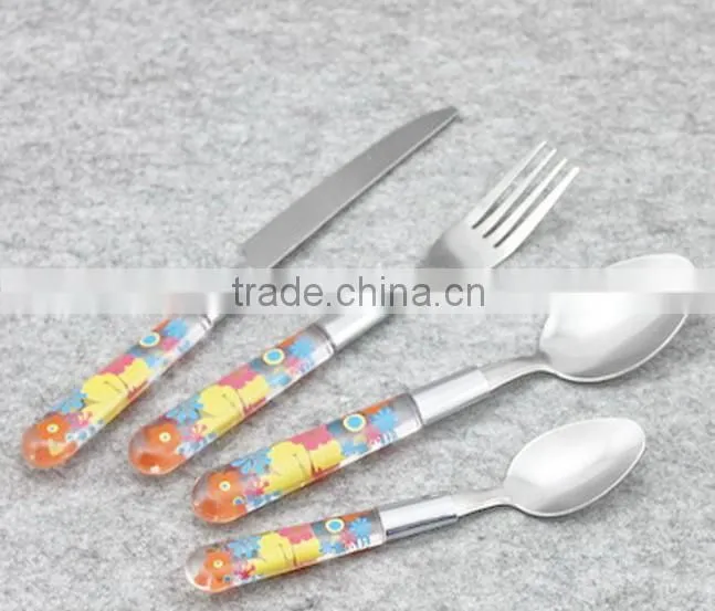 stainless steel cutlery with plastic handle
